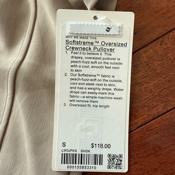NWT Lululemon Softstreme Crewneck Oversized Pullover Size M - Picture 4 of 6